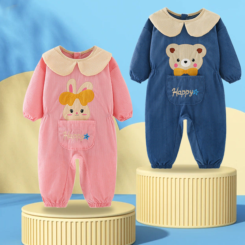 Children Autumn Winter Climbing Suit Full Body Coveralls Set