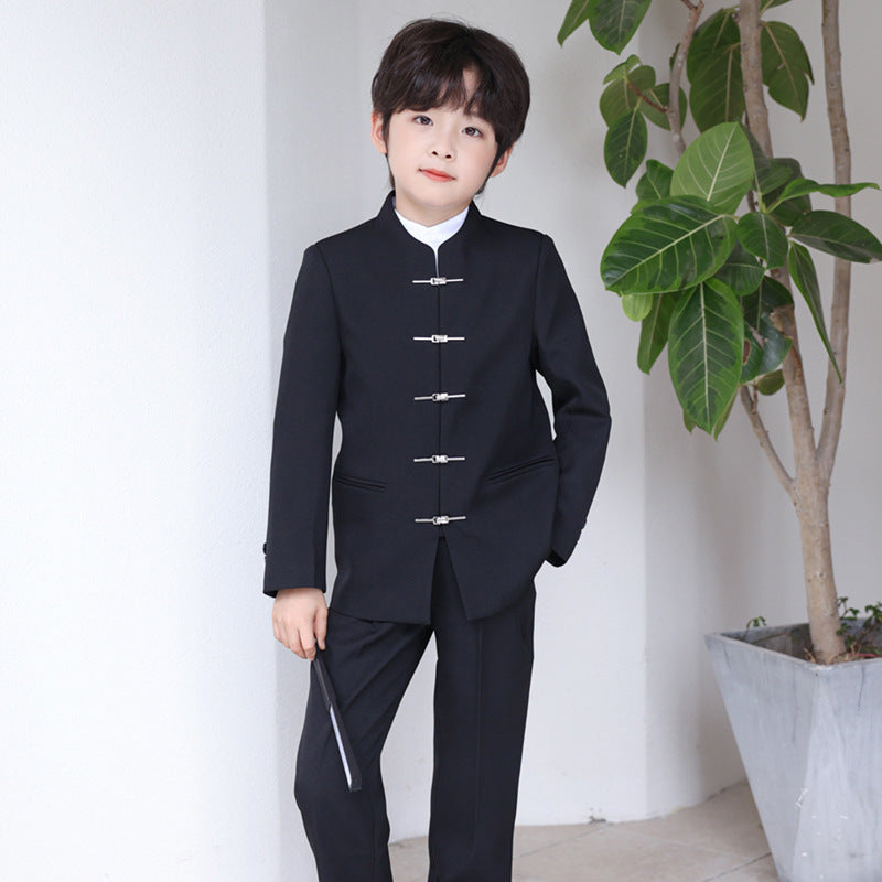 Boys Chinese-Style Tunic Suit Hanfu Tang Outfit