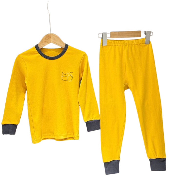 10A Antibacterial Camellia Pure Cotton Children’s Thermal Underwear Set