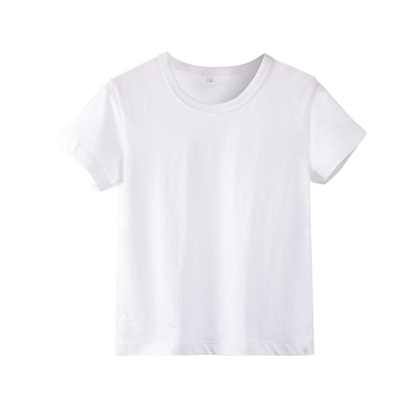 Kids Pure Cotton White T-Shirt for Printing