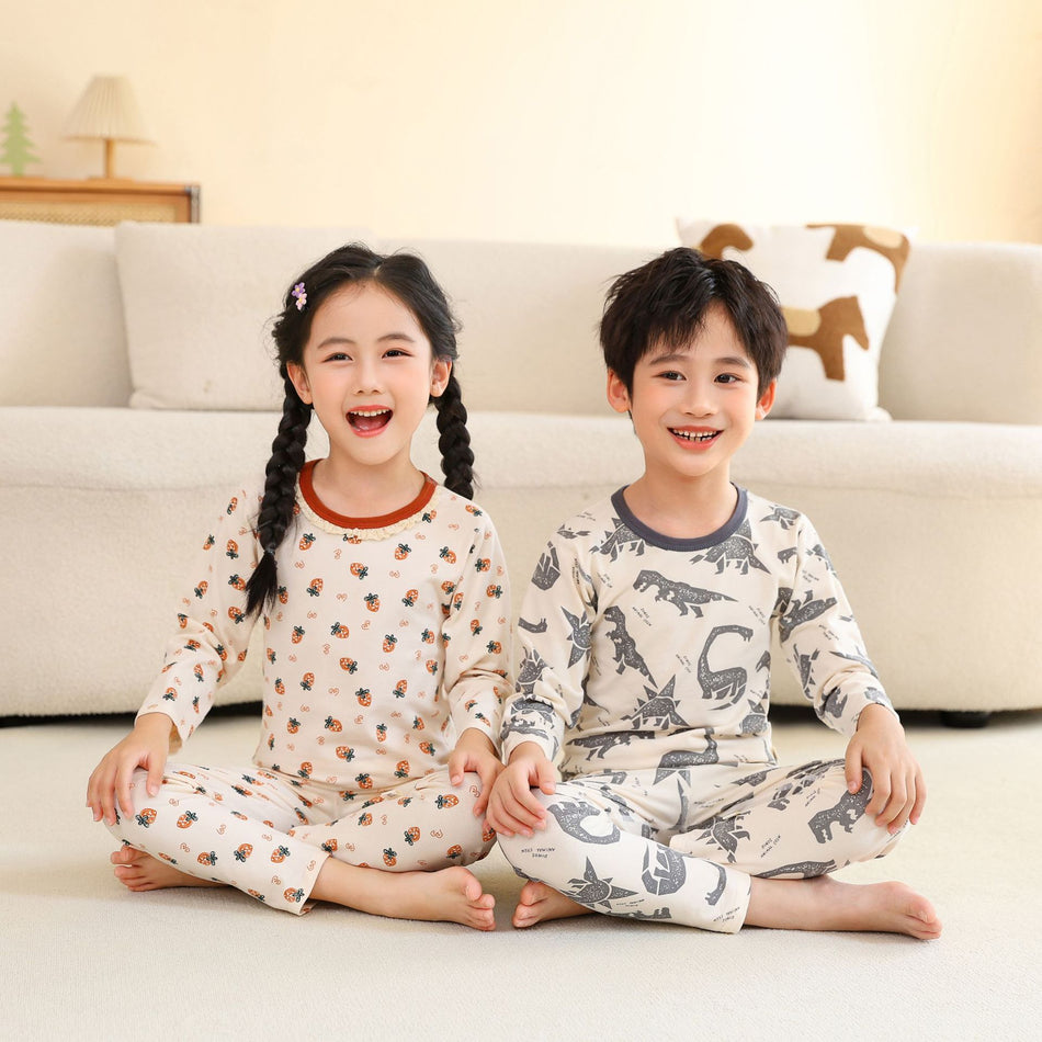 Kids' Cotton Underwear Set – Warm & Comfy for Autumn