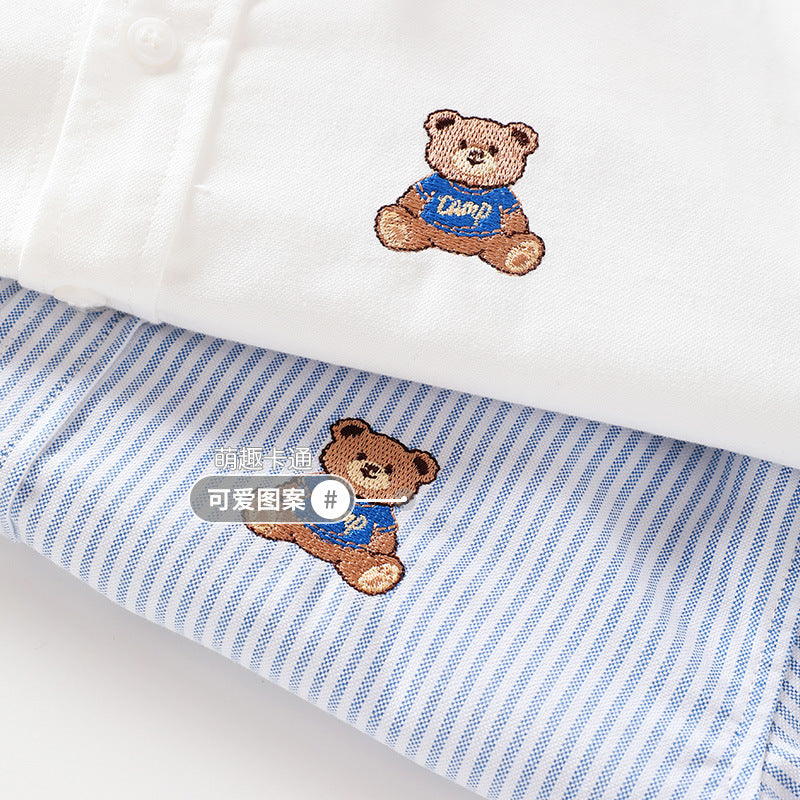 Kids Striped Long-Sleeve Casual Shirt