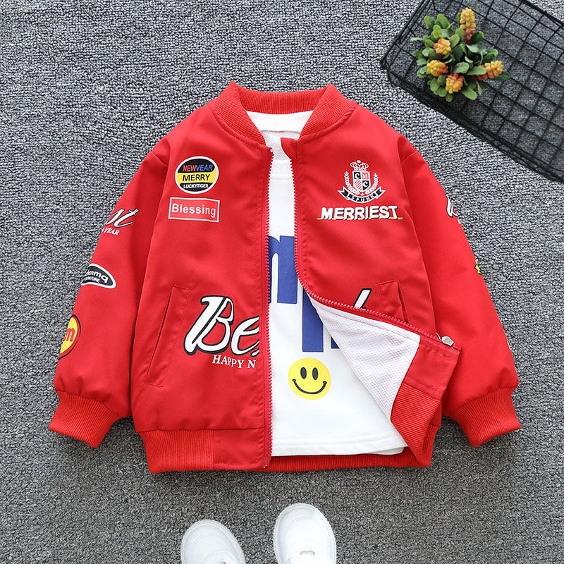 Boys’ 2025 Spring Autumn Korean Baseball Jacket