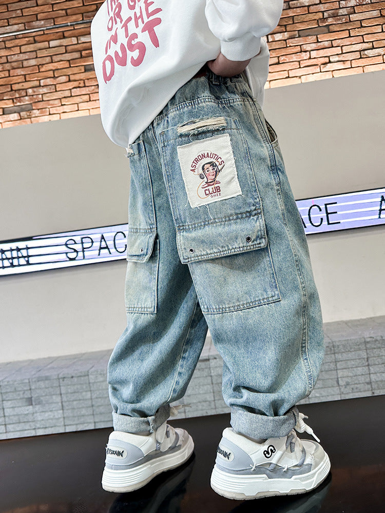 Boys Casual Spring Jeans – Trendy Kids Pants 2025