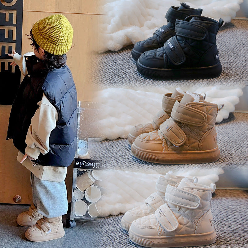 2025 Kids’ Waterproof Snow Boots – Warm Fleece Winter Shoes