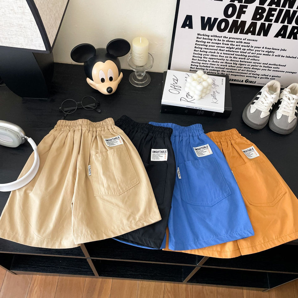 Boys' Breathable Cotton Shorts – Summer Sports & Home Wear