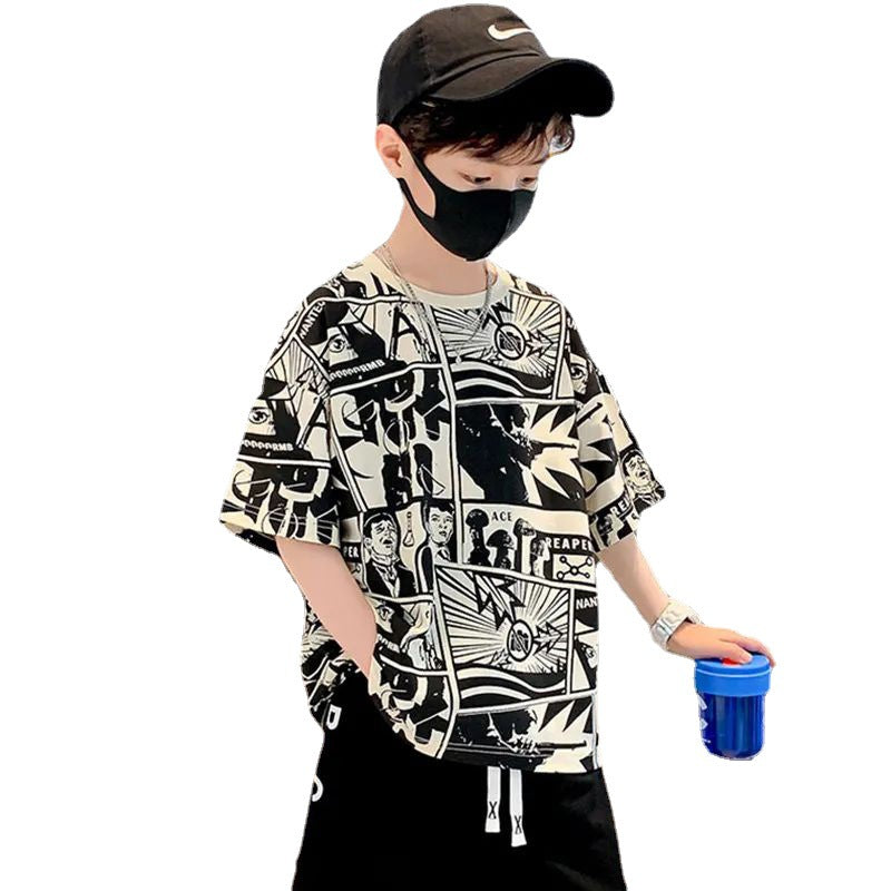 Boys Cartoon Anime Summer Sports T-Shirt 2025