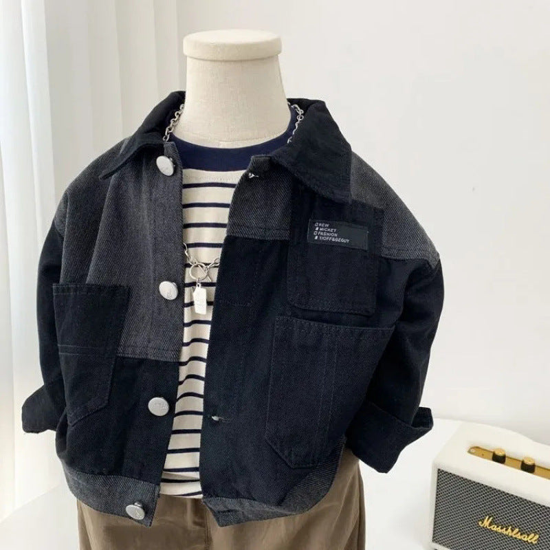 Boys Korean Denim Coat 2025 Handsome Spring Autumn Jacket